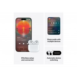 Apple | AirPods 4 | Wireless | In-ear | Wireless | White