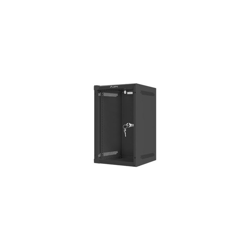 Lanberg | Rack cabinet 10" wall-mount 9U/280x310 (flat pack) with glass door | WF10-2309-10B | Black