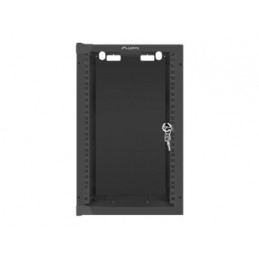 Lanberg | Rack cabinet 10" wall-mount 9U/280x310 (flat pack) with glass door | WF10-2309-10B | Black