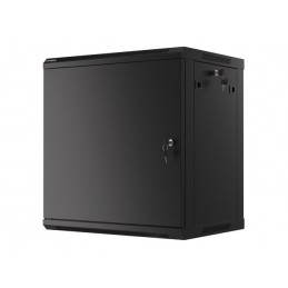 Lanberg | Rack cabinet 19" wall-mount 12U/600x450 for self-assembly with metal door (flat pack) | WF01-6412-00B | Black