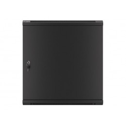 Lanberg | Rack cabinet 19" wall-mount 12U/600x450 for self-assembly with metal door (flat pack) | WF01-6412-00B | Black