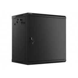 Lanberg | Rack cabinet 19" wall-mount 12U/600x450 for self-assembly with metal door (flat pack) | WF01-6412-00B | Black