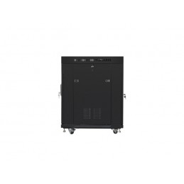 Lanberg | Rack cabinet 19" free-standing 15U/800x1000 (flat pack) with glass door, LCD | FF01-8015-12BL | Black