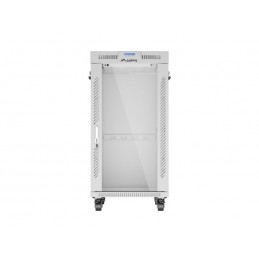 Lanberg | Rack cabinet 19" free-standing 22U/600x800 (flat pack) with glass door | FF01-6822-12SL | Grey