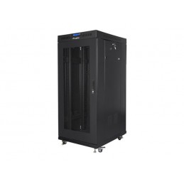 Lanberg | Rack cabinet 19" free-standing 27U/600x600 (flat pack) with mesh door, LCD | FF01-6627-23BL | Black