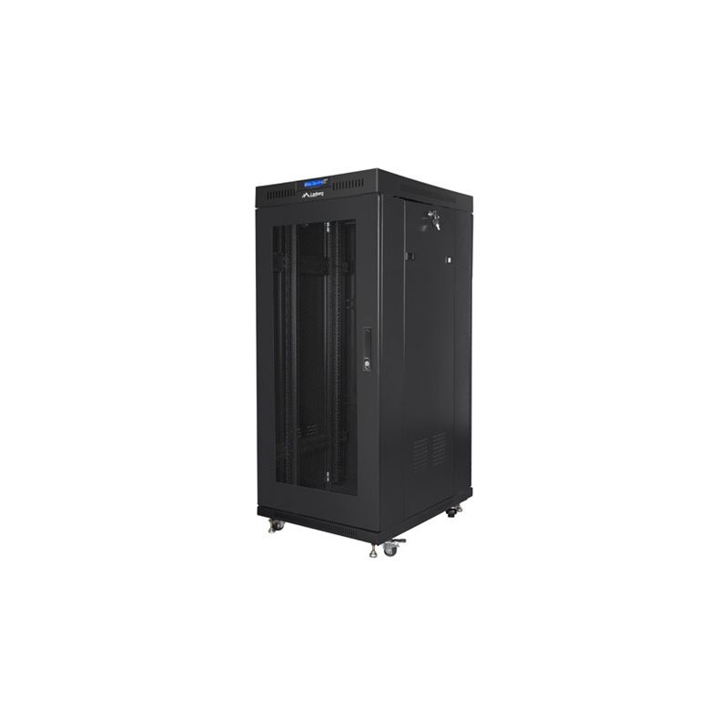 Lanberg | Rack cabinet 19" free-standing 27U/600x600 (flat pack) with mesh door, LCD | FF01-6627-23BL | Black