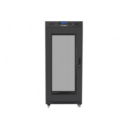 Lanberg | Rack cabinet 19" free-standing 27U/600x600 (flat pack) with mesh door, LCD | FF01-6627-23BL | Black