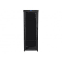 Lanberg | Rack cabinet 19" free-standing 42U/800x800 (flat pack) with glass door, LCD | FF01-8842-12BL | Black