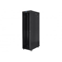Lanberg | Rack cabinet 19" free-standing 47U/800x1200 (flat pack) with glass door, LCD | FF01-8247-12BL | Black