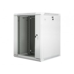 Lanberg | Rack cabinet 19" wall-mount 15U/600x600 (flat pack) with glass door | WF01-6615-10S | Grey