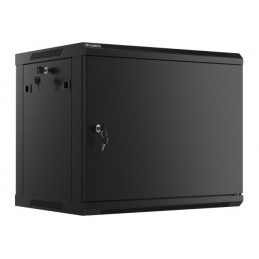 Lanberg | Rack cabinet 19" wall-mount 9U/600x450 for self-assembly with metal door (flat pack) | WF01-6409-00B | Black