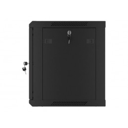 Lanberg | Rack cabinet 19" wall-mount 9U/600x450 for self-assembly with metal door (flat pack) | WF01-6409-00B | Black