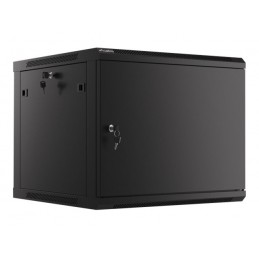 Lanberg | Rack cabinet 19" wall-mount 9U/600x600 (flat pack) for self-assembly with metal door | WF01-6609-00B | Black