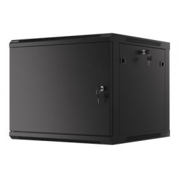Lanberg | Rack cabinet 19" wall-mount 9U/600x600 (flat pack) for self-assembly with metal door | WF01-6609-00B | Black