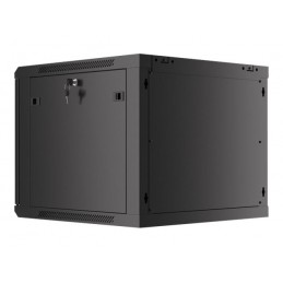Lanberg | Rack cabinet 19" wall-mount 9U/600x600 (flat pack) for self-assembly with metal door | WF01-6609-00B | Black