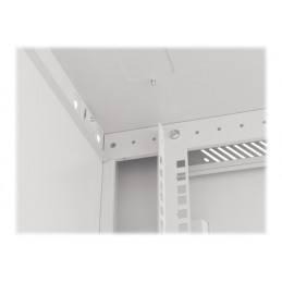 Lanberg | Rack cabinet 19" wall-mount 9U/600x600 (flat pack) for self-assembly with metal door | WF01-6609-00S | Grey
