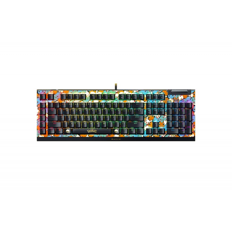 Razer BlackWidow V4 X | Mechanical Gaming Keyboard | Wired | US | Pok mon Edition | Razer Green Mechanical Switches (Clicky)