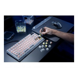 Razer Hot-swappable Mechanical Gaming Keyboard | BlackWidow V4 75% | Gaming Keyboard | Wired | US | Phantom White Edition | USB 