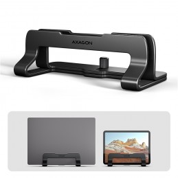 AXAGON STND-VB vertical stand for laptops and tablets | Adjustable width | 10-17.3 " | Black