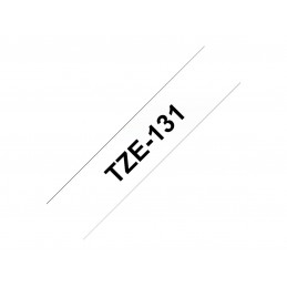 Brother | TZe-131 Laminated Tape | Black on Clear | TZe | 8 m | 1.2 cm