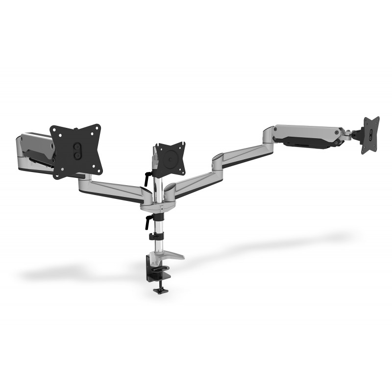 Digitus Desk Mount | Triple Monitor Gas Spring Mount DA-90363 | Adjustable Height, Tilt, Swivel | 15-27 " | Maximum weight (capa