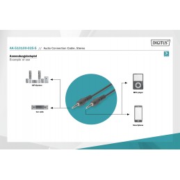 Digitus Audio Connection Cable, Stereo | AK-510100-025-S