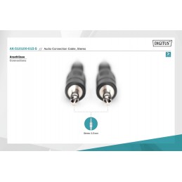 Digitus Audio Connection Cable, Stereo | AK-510100-015-S