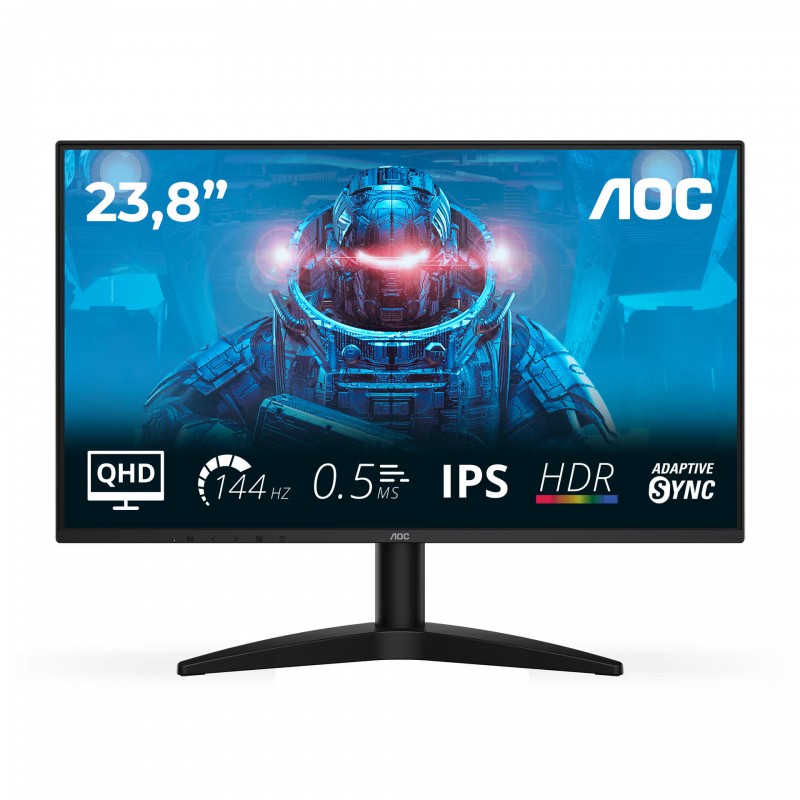 AOC | Q24B36X | 24 " | IPS | QHD | 16:9 | 144 Hz | 4 ms | 2560 x 1440 pixels | 300 cd/m | HDMI ports quantity 1 | Black