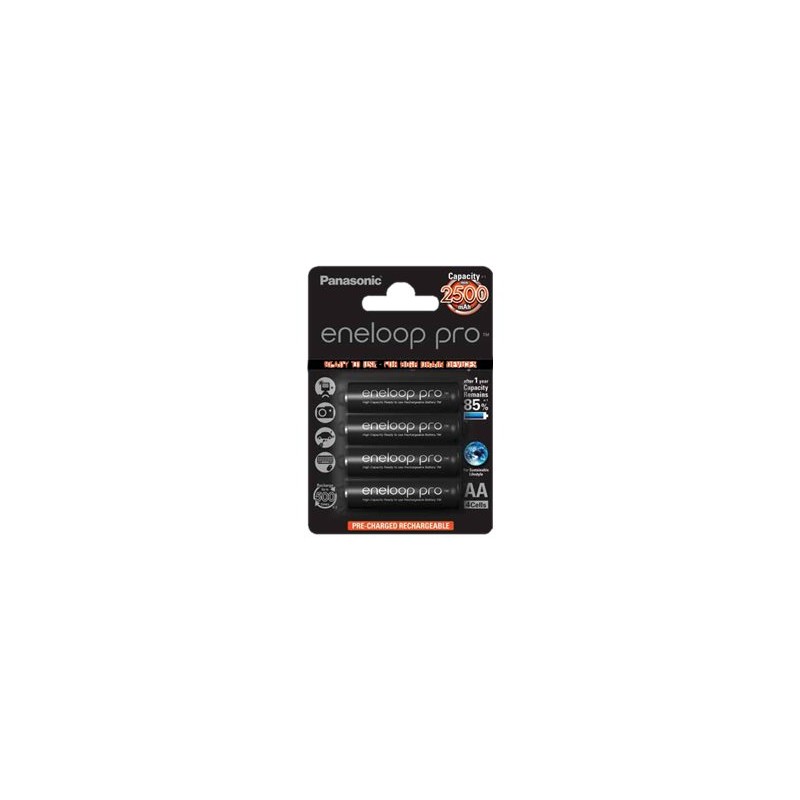 Panasonic | Rechargeable Batteries | ENELOOP Pro BK-3HCDE/4BE | AA | 2500 mAh | 4 pc(s)