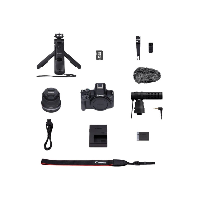 Canon | EOS R50 + RF-S 18-45mm CREATOR KIT (SIP) | Megapixel 24.2 MP | Image stabilizer | ISO sensitivity (max) 32000 | Display 