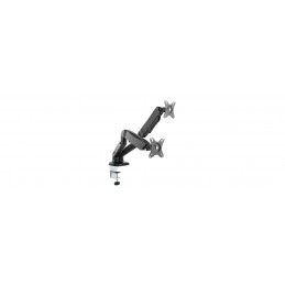 ICY BOX IB-MS304-T, Monitor stand with desk mounted base, for two screens, size up to 27'' | Raidsonic