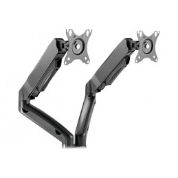 ICY BOX IB-MS304-T, Monitor stand with desk mounted base, for two screens, size up to 27'' | Raidsonic