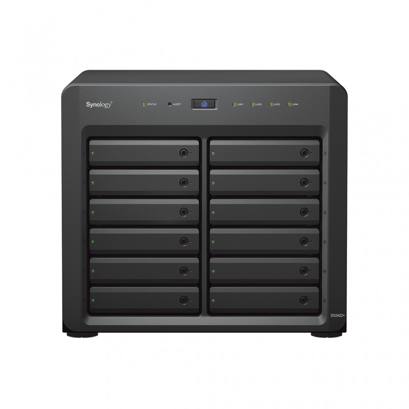 Synology | Tower NAS | DS2422+ | Up to 12 HDD/SSD Hot-Swap | AMD Ryzen | Ryzen V1500B Quad Core | Processor frequency 2.2 GHz | 