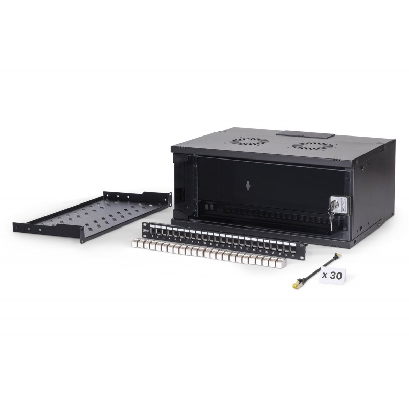Digitus SOHO Pro network set, 483 mm (19") 4U, 540 x 400 mm | DN-49201-SET | Black
