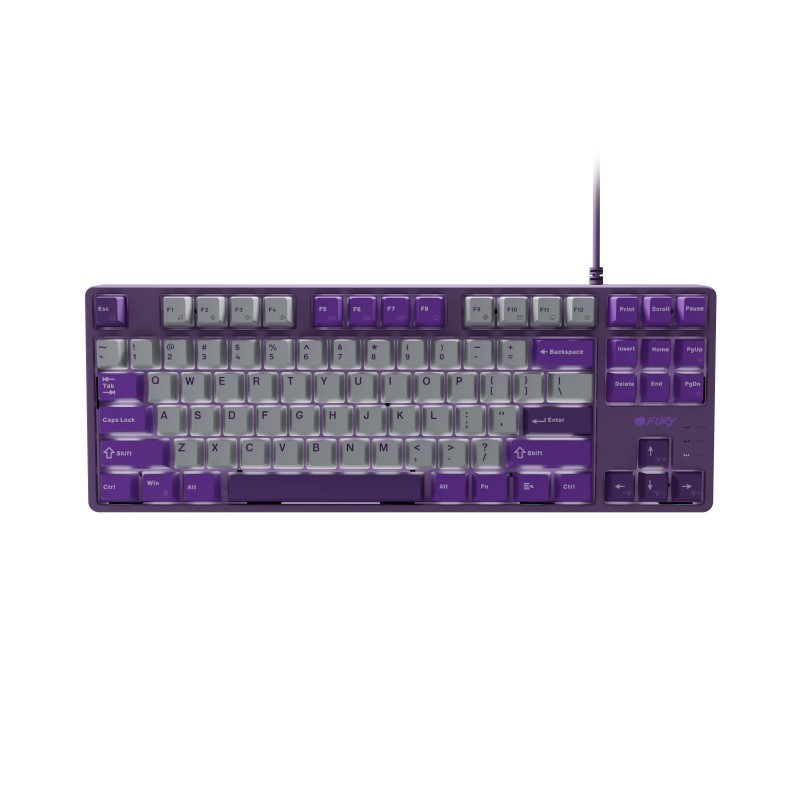 Fury | Kanabo K2 | Gaming Keyboard | Wired | US | Gray/Purple | USB Type-A | Linear
