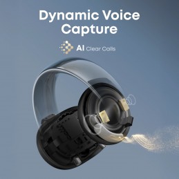 Anker Soundcore Open-Ear Clip-On Earbuds with Adaptive Comfort | AeroClip | Built-in microphone | Bluetooth | Black