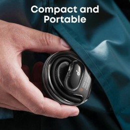 Anker Soundcore Open-Ear Headphones, Comfortable Fit, Clear Sound, Lidless Case | V40i | Built-in microphone | Bluetooth | Black