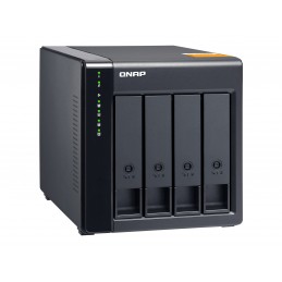 QNAP High-performance Desktop SATA 6Gbps JBOD Storage Enclosure | TL-D400S | Black