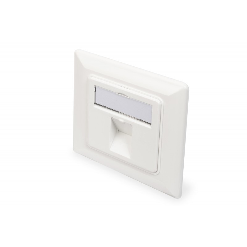Digitus | Wallplate for Keystone Modules, German type, middle plate 50x50 mm, frame 80x80 mm | DN-93811