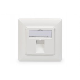 Digitus | Wallplate for Keystone Modules, German type, middle plate 50x50 mm, frame 80x80 mm | DN-93811