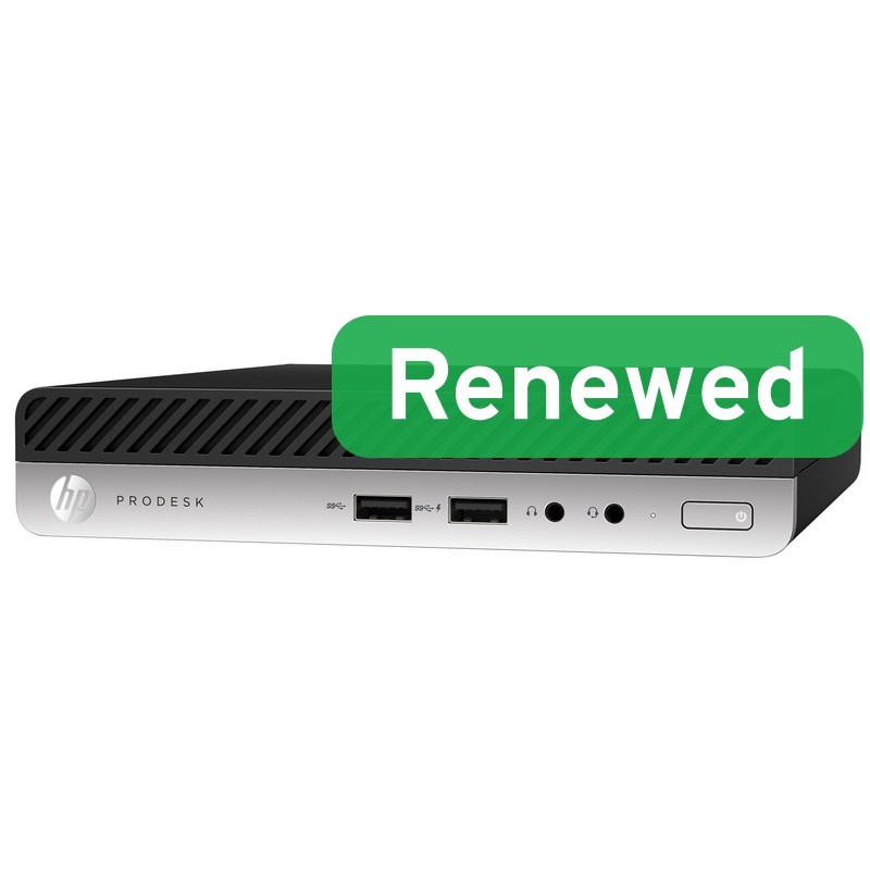 HP Renewed Grade B | ProDesk 600 G4 DM | Intel Core i3 | i3 8100T | 8 GB | NVMe | 128 GB | Intel UHD Graphics 630 | Windows 11 H