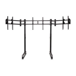 Next Level Racing Floor stand | Round Tube Freestanding Single Monitor Stand | Up to 3x43 " | Height adjustment, Tilt | Maximum 