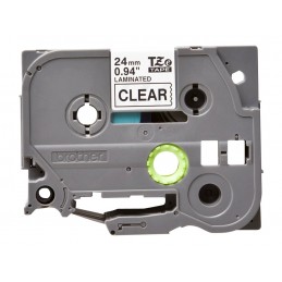 Brother | TZE-151 Laminated Tape | Black on Clear | TZe | 8 m | 2.4 cm