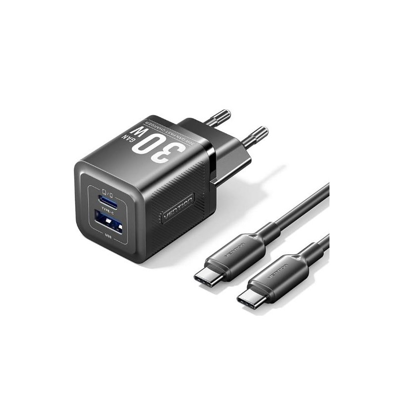 MOBILE CHARGER WALL USB +CABLE/30W 2P TZ-FEQB0-EU-01 VENTION
