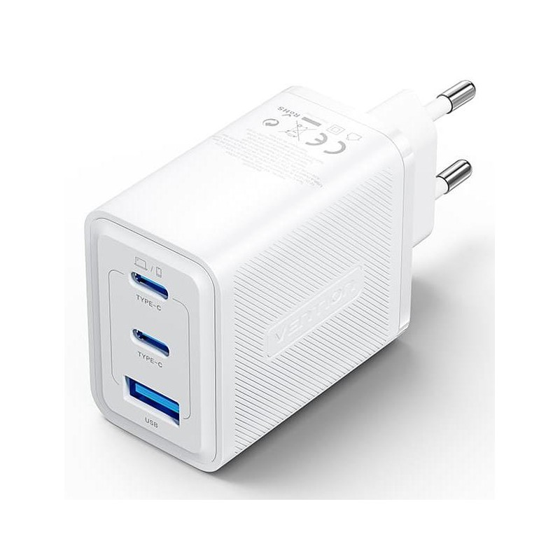 MOBILE CHARGER WALL 65W USB/3P WHITE FERW0-EU VENTION