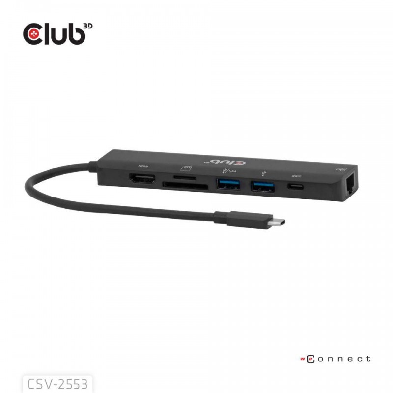 I/O HUB 7IN1 USB-C HDMI/100W CSV-2553 CLUB3D