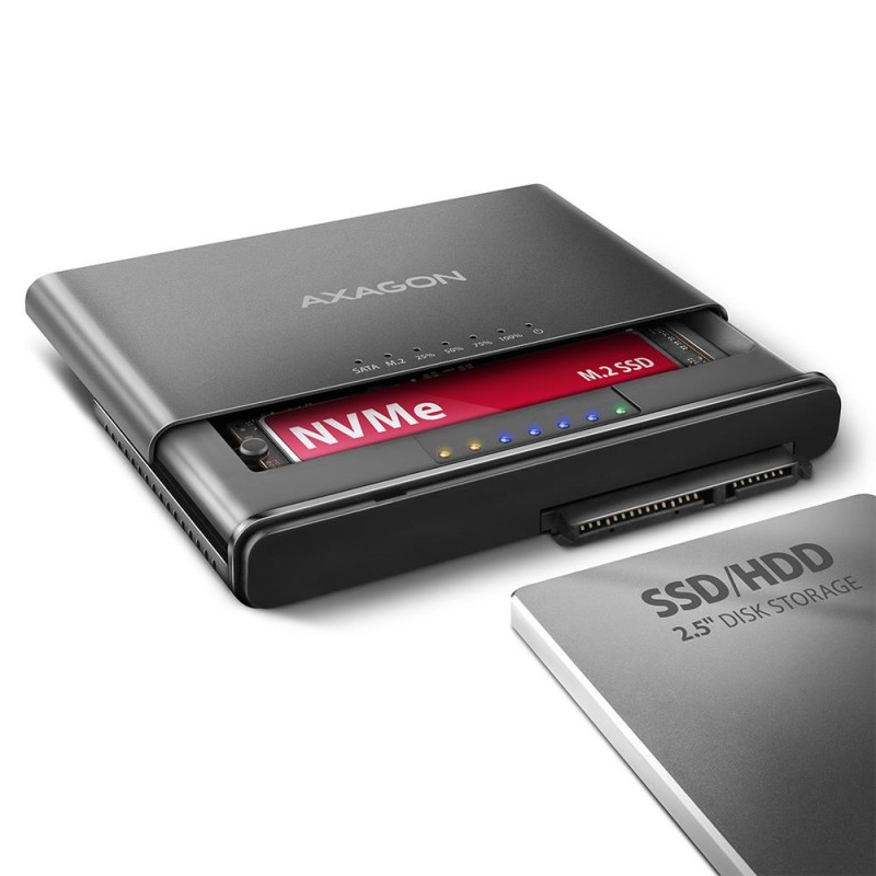SSD ACC ADAPTER USB-C/M.2&SATA/10GBPS 0.1M ADSA-CC AXAGON