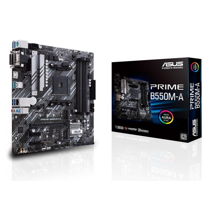 Mainboard|ASUS|AMD B550|SAM4|MicroATX|Memory DDR4|Memory slots 4|2xPCI-Express 3.0 1x|1xPCI-Express 4.0 16x|2xM.2|1x15pin D-sub|