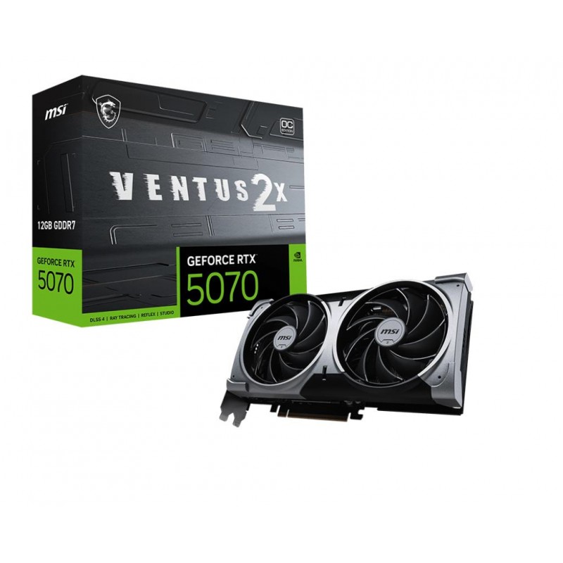 Graphics Card|MSI|NVIDIA GeForce RTX 5070|12 GB|GDDR7|192 bit|PCIE 5.0 16x|Dual Slot Fansink|1xHDMI|3xDisplayPort|RTX507012GVENT