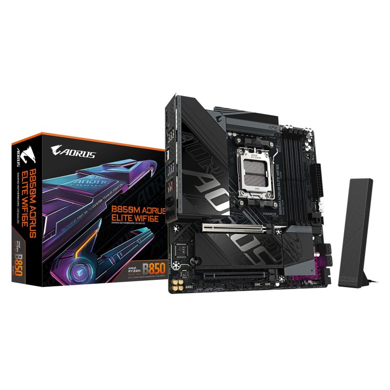 Mainboard|GIGABYTE|AMD B850|Socket AM5|micro ATX|RAM DDR5-SDRAM|4xSlots|Wi-Fi Yes|Bluetooth Yes|2xNumber of M.2 (M) slots|B850M 